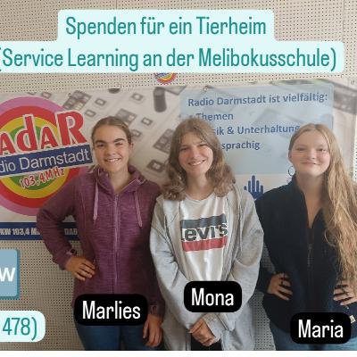 Spenden für ein Tierheim: Marlies, Mona und Maria (Service Learning)