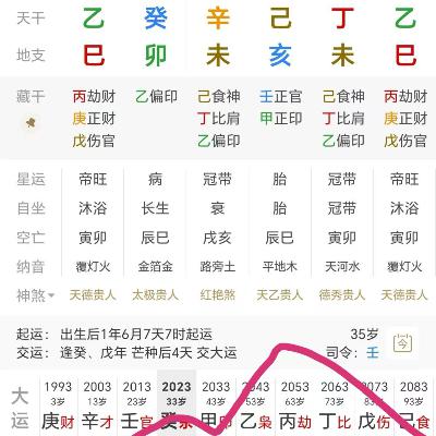 原局普通 大运给力的丁火命书解析|辛未 己亥 丁未 乙巳