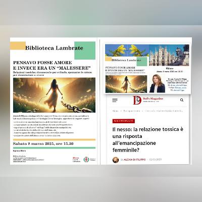 Presentazione Evento: "Pensavo fosse amore e invece era un "Malessere"