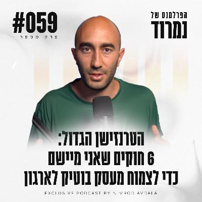 פרק 59 - הטרנזישן הגדול: 6 חוקים שאני מיישם כדי לצמוח מעסק בוטיק לארגון