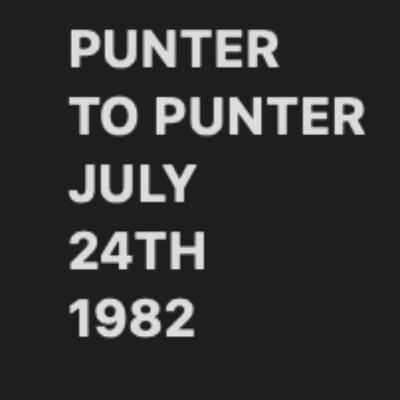 Punter to Punter July 24th 1982. Punter to Punter July 24th 1982.