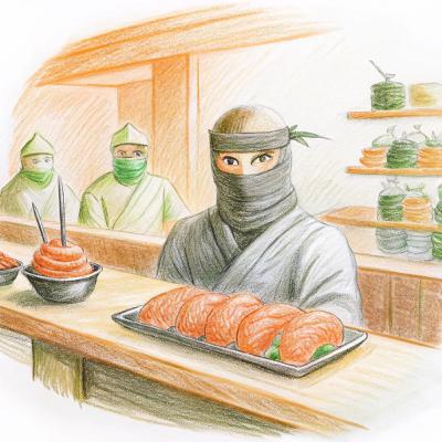 "Cutting-Edge Tech? Nah, More Like a Ninja Restaurant" 最新技術?いや、ほぼ忍者レストランの話 "Cutting-Edge Tech? Nah, More Like a Ninja Restaurant" 最新技術?いや、ほぼ忍者レストランの話
