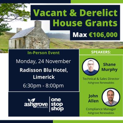 Ashgrove Renewables Hosts Vacant & Derelict House Grants Information Evening Ashgrove Renewables Hosts Vacant & Derelict House Grants Information Evening