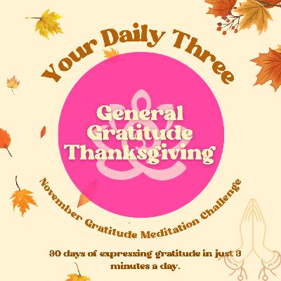 Your Daily Three Meditation - November Gratitude Challenge - General Gratitude Thanksgiving