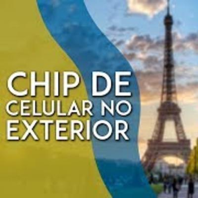 Chip de celular (SIMCARD) no exterior Chip de celular (SIMCARD) no exterior