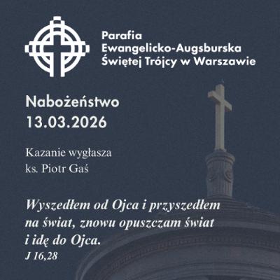 Rozważanie z nabożeństwa tygodniowego z 13 marca 2026