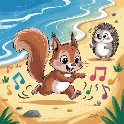 Spievajúci piesok: Dobrodružstvo veveričiaka a ježka na tajomnej pláži Spievajúci piesok: Dobrodružstvo veveričiaka a ježka na tajomnej pláži