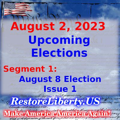 Podcast August 2, 2023 Segment 1: Aug 8 Election - Issue 1 Podcast August 2, 2023 Segment 1: Aug 8 Election - Issue 1