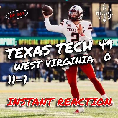 Texas Tech 49 - West Virginia 0  |  Instant Reaction