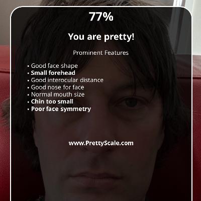 Scored 77% on PrettyScale.com (Sat, 31/05/2025) Scored 77% on PrettyScale.com (Sat, 31/05/2025)