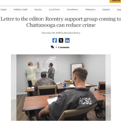 Why Chattanooga’s New Reentry Program Matters for Public Safety Why Chattanooga’s New Reentry Program Matters for Public Safety