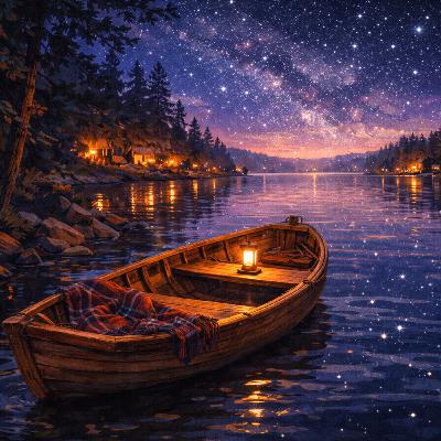 A Sleep Story on The Dreamy Rowboat | Non Guided Calming Sleep Story to Help You Relax