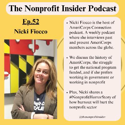 Episode 52: Unpacking AmeriCorps and Nonprofit Leadership with Nicki Fiocco