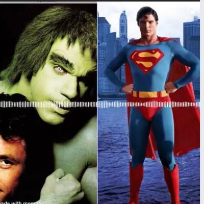 Lou Ferrigno vs Christopher Reeve (Or Marvel vs DC 70s & 80s Vs today.) Also, Conjunction Juntion