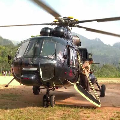 Sri Lanka airlifts aid to communities devastated by huge floods Sri Lanka airlifts aid to communities devastated by huge floods