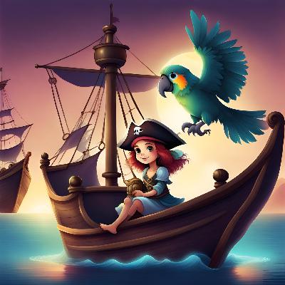 La Princesa Pirata Julieta y su Lorito Coco navegan en el Mar