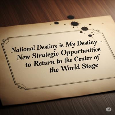 New Strategic Opportunities to Return to the Center of the World Stage New Strategic Opportunities to Return to the Center of the World Stage
