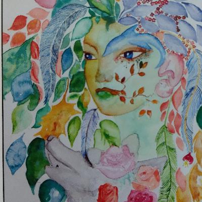 Carta 'A Mulher Selvagem', do livro Oráculo da Mulher Selvagem, de Jennifer Perroni. Carta 'A Mulher Selvagem', do livro Oráculo da Mulher Selvagem, de Jennifer Perroni.