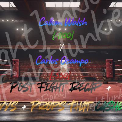 Zuffa Boxing 01 Callum Walsh Goes 10 With Carlos Ocampo In Poor Joe Calzaghe impersonation!
