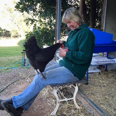 Heather Soane, First Australian to Exhibit Black Copper Marans