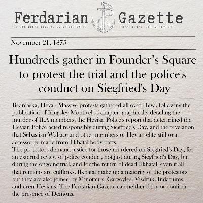 Episode 21 - Hundreds gather in Founder’s Square to protest the trial and the police's conduct on Siegfried's Day Episode 21 - Hundreds gather in Founder’s Square to protest the trial and the police's conduct on Siegfried's Day