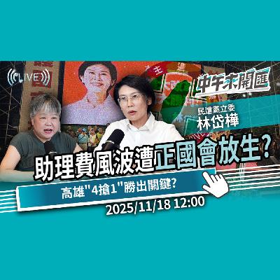 助理費風波遭「正國會放生」？高雄市長初選「4搶1」勝出關鍵？ft.林岱樺｜黃光芹-中午來開匯【CNEWS】2025/11/18