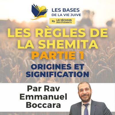 Les règles de la Shemita, partie 1, origines et signification