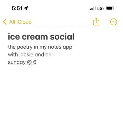 The Poetry in my Notes App