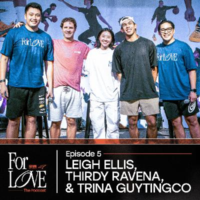 Leigh Ellis, Thirdy Ravena, and Trina Guytingco