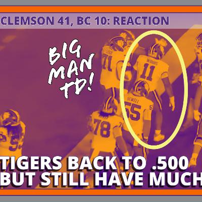 Clemson still needs work as Tigers get back to .500 with blowout at Boston College
