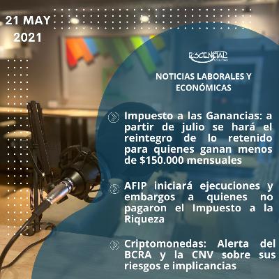 NOVEDADES LABORALES Y ECONÓMICAS 21/05/2021