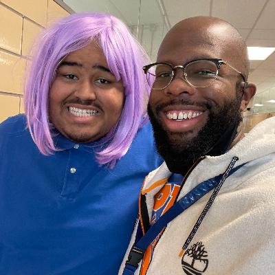 Interview with Batman-"Why does Caleb have on a purple wig?"