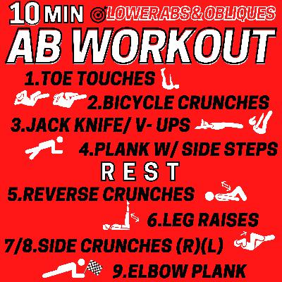 10 MIN LOWER ABS & OBLIQUES (NO EQUIPMENT, BUILT-IN TIMER)