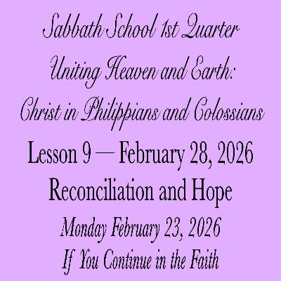 Reconciliation and Hope — If You Continue in the Faith