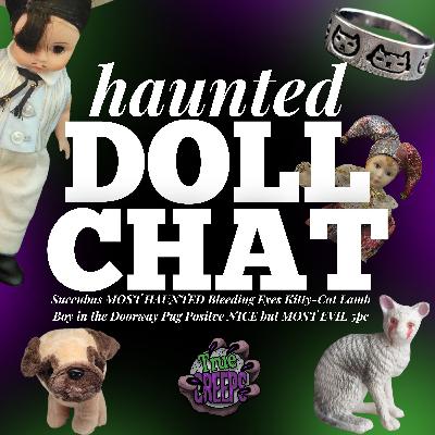 Doll Chat: Succubus MOST HAUNTED Bleeding Eyes Kitty-Cat Lamb Boy in the Doorway Pug Positive NICE but MOST EVIL 5pc