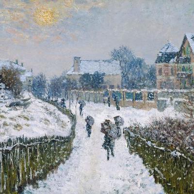 Śnieg i choinka - na podstawie "Bd. Saint-Denis w Argenteuil zimą" C. Moneta