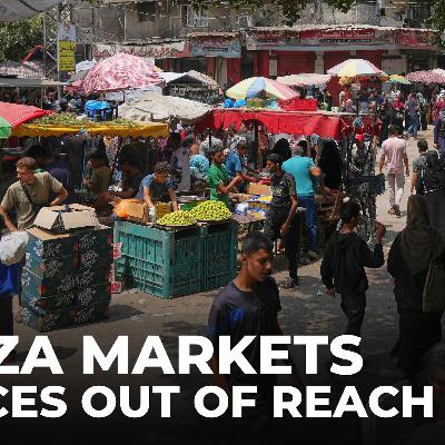 Gaza food markets: Palestinians struggle to afford commercial goods