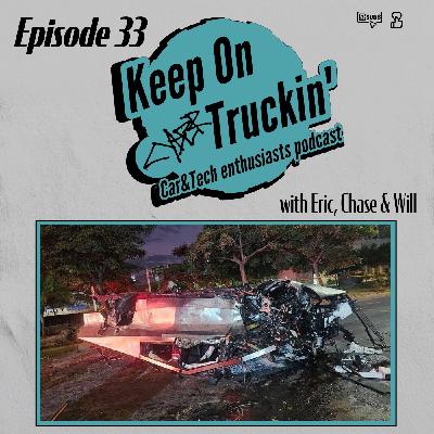 Episode 33 - TSLA huge gains | Bryan shares his scary inverter story | Another totaled Cybertruck