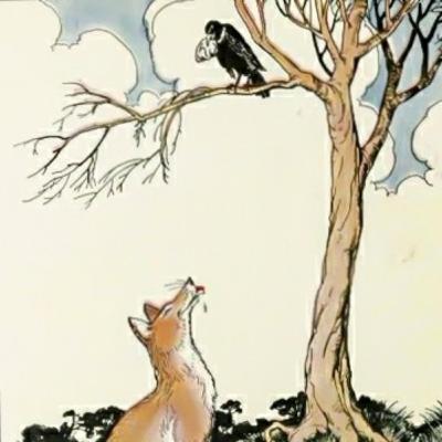 The crow and the fox - Aesop's fable
