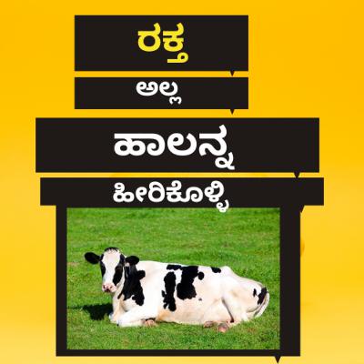 ರಕ್ತ ಅಲ್ಲ ಹಾಲನ್ನ ಹೀರಿಕೊಳ್ಳಿ.