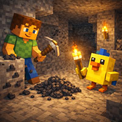 Chapter 38 – Coal and Torches (Bedtime Story for Kids)| Karlik’s Minecraft Stories