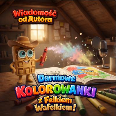 Darmowe kolorowanki! 🎁 Wiadomość od Autora| Felek Wafelek (OA_006) Darmowe kolorowanki! 🎁 Wiadomość od Autora| Felek Wafelek (OA_006)