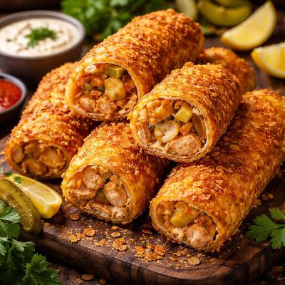 The Ultimate Crispy Chicken Shawarma Roll Recipe