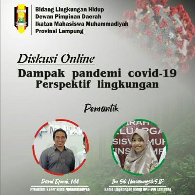 David Efendi: dampak pandemi Covid-19 perspektif lingkungan