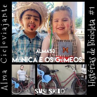 Alma53 Histórias de Bicicleta - Monica e os gêmeos Pietra e Bernardo Alma53 Histórias de Bicicleta - Monica e os gêmeos Pietra e Bernardo