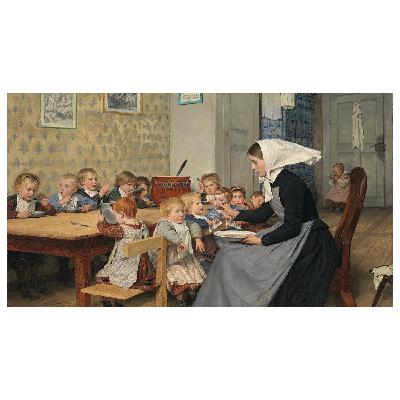 Albert Anker, The crèche, 1890 Albert Anker, The crèche, 1890