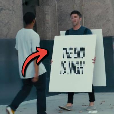 CE MEC À LA PANCARTE va sauver la poursuite de tes objectifs