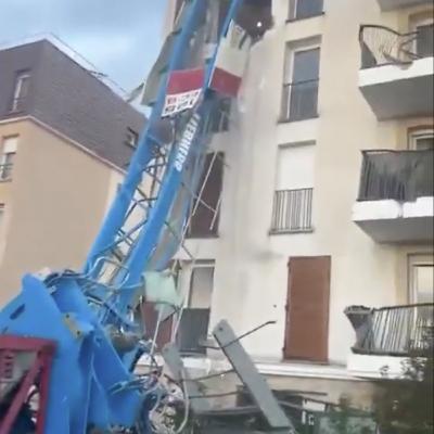 Cranes topple during deadly tornado in northern France