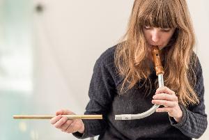 Laura Steenberge takes a walk through the woods with Jon Myers and Madison Heying