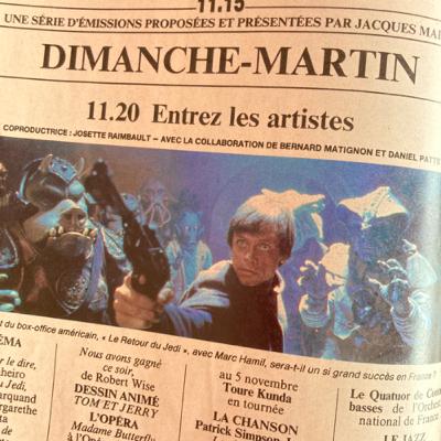 Trésors français de la Guerre des Étoiles : Télé 7 jours 1220 du 15/10/1983 Trésors français de la Guerre des Étoiles : Télé 7 jours 1220 du 15/10/1983